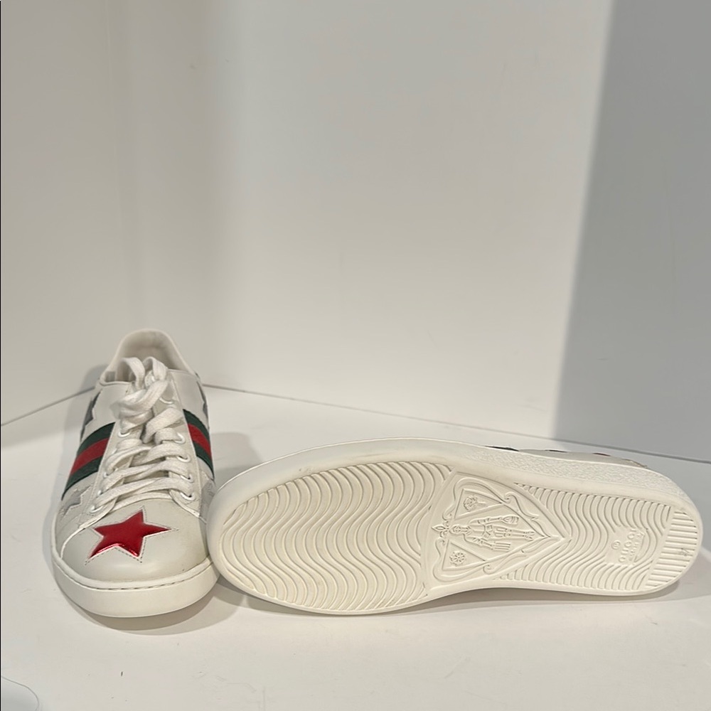 Gucci Calfskin Embroidered Sneakers - Picture 3 of 6
